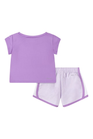 Tshirt et short Essentials Tempo - Blanc et violet