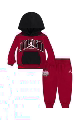 Sweat à capuche et pantalon polaires - Blanc, noir et rouge