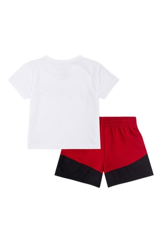 Tshirt et short Jordan Stacked - Blanc, noir et rouge