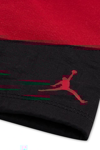 Tshirt et short Jordan Stacked - Blanc, noir et rouge