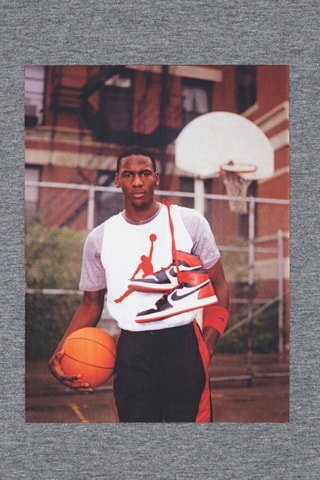 Tshirt Mickael Jordan - Blanc, noir et gris