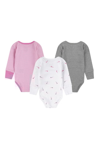 3 bodys - Nike - Blanc et rose