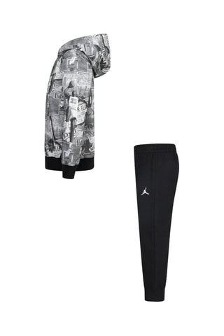 Sweat et pantalon molletonnés Michael Jordan - Blanc, noir et gris