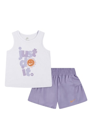 Débardeur et short - Blanc et violet