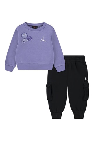 Sweat et pantalon polaires - Noir et violet