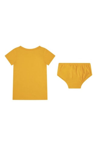 Robe et culotte - Blanc et orange