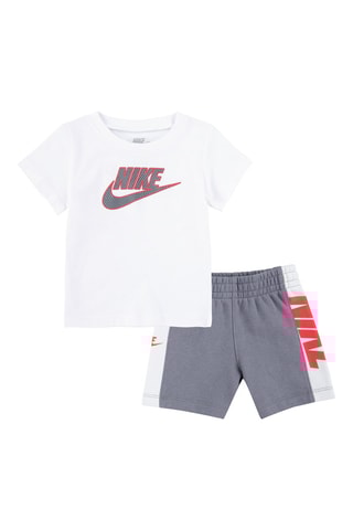 Tshirt et short - Blanc, rouge et gris