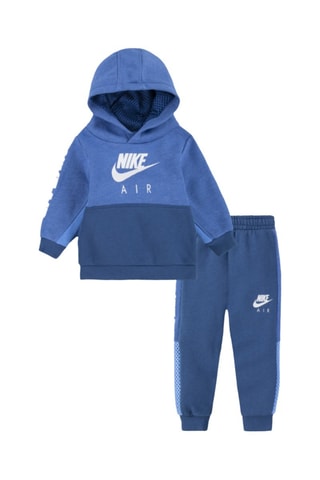 Sweat à capuche et pantalon polaires - Blanc et bleu