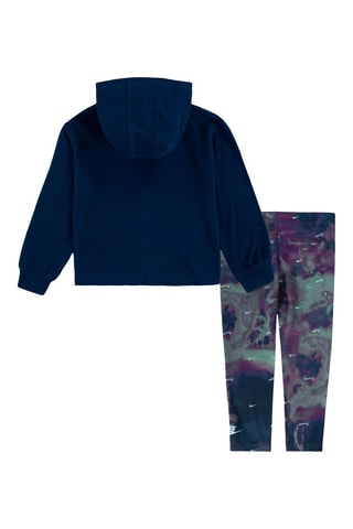 Sweat à capuche et legging tie and dye - Blanc, bleu, vert et violet