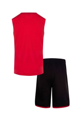 Débardeur et bermuda - Noir et rouge