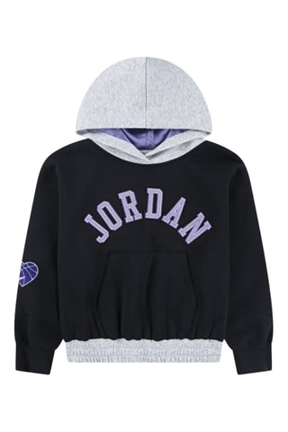 Sweat à capuche - Noir, violet et gris