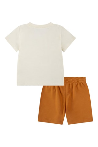 Tshirt et short - Blanc, bleu et orange