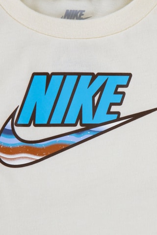 Tshirt et short - Blanc, bleu et orange