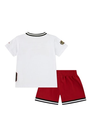 Tshirt et short - Blanc, noir et rouge