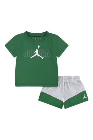 Tshirt et short Jordan Stacked - Vert et gris