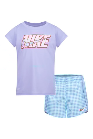 Tshirt et short - Blanc, bleu et violet
