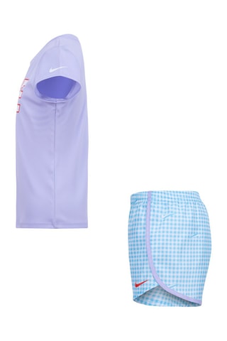 Tshirt et short - Blanc, bleu et violet