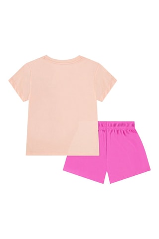Tshirt et short - Bleu, orange et rose