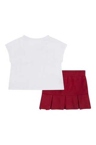 T-shirt et jupe-short - Rouge