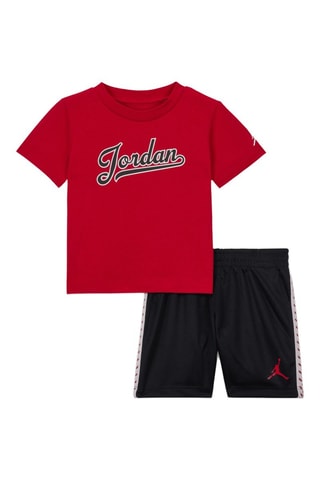 Tshirt et short - Blanc, noir et rouge