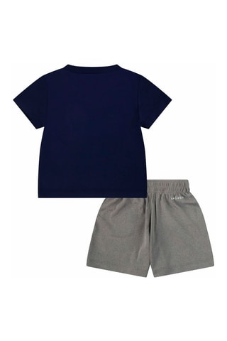 Tshirt et short - Blanc, rouge, bleu et gris