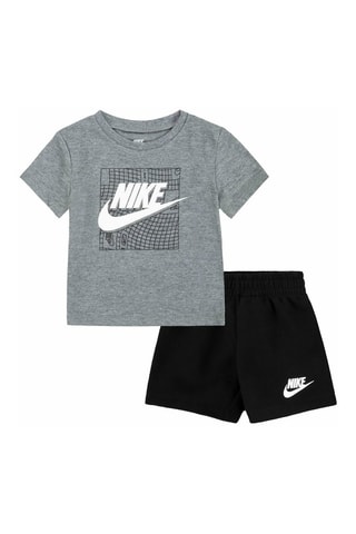 Tshirt et short - Blanc, noir et gris