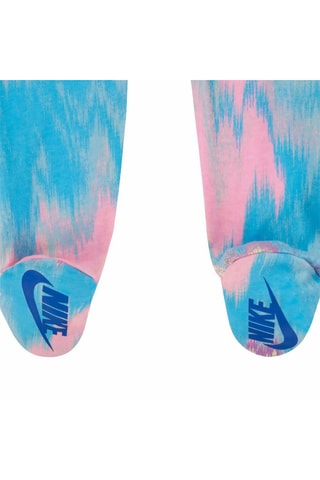 Grenouillère tie and dye - Bleu, violet et rose