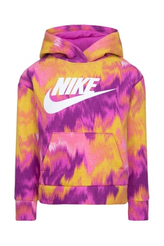 Sweat à capuche - Blanc, jaune et rose