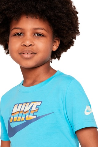 T-shirt - Nike - Blanc, bleu et orange