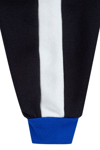 Combinaison à capuche - Blanc, noir et bleu