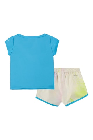 Tshirt et short Just DIY It DF Sprinter - Blanc, bleu et rose