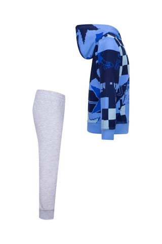 Sweat à capuche et pantalon - Bleu et gris