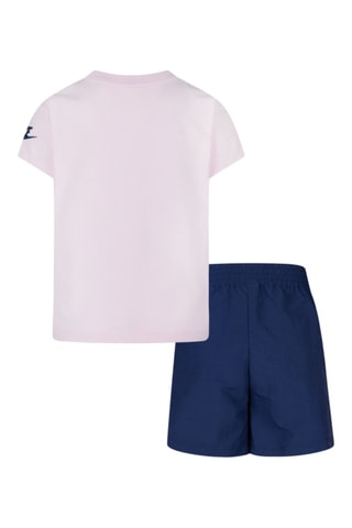 Tshirt et jupe-short - Bleu et rose