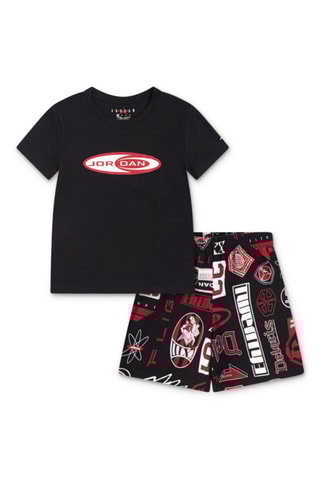 Tshirt et short Brooklyn - Blanc, noir et rouge