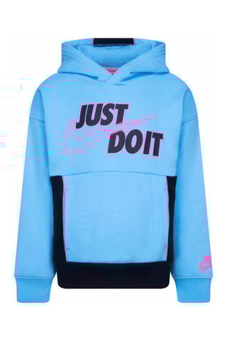 Sweat à capuche - Noir, bleu et rose