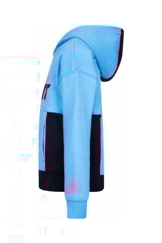 Sweat à capuche - Noir, bleu et rose