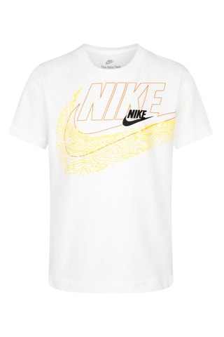 Tshirt - Blanc, noir, jaune et orange