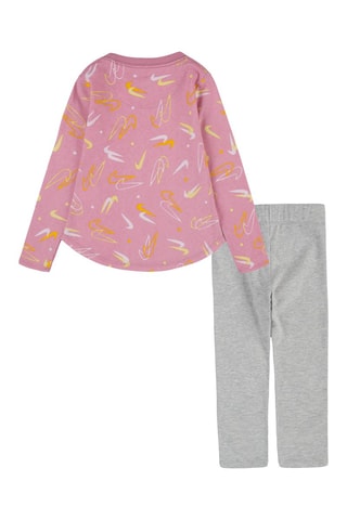 Tshirt et legging - Blanc, jaune, rose et gris