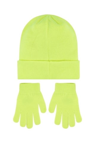 Bonnet et gants - Jaune