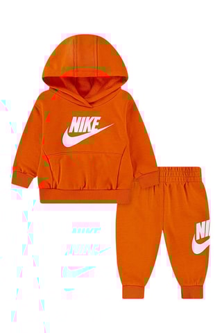 Sweat à capuche et pantalon - Blanc et orange