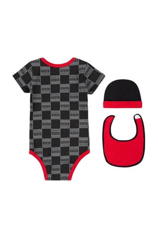 Ensemble 3 pièces - Blanc, noir et rouge