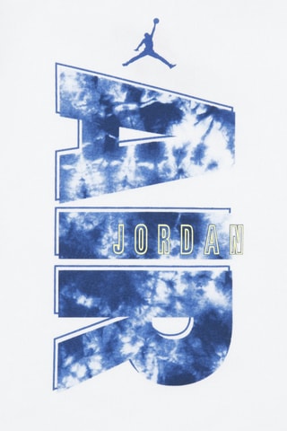 Tshirt et short de cyclisme tie and dye Cloud - Blanc et bleu