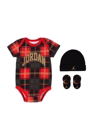 Ensemble 3 pièces - Noir, beige et rouge