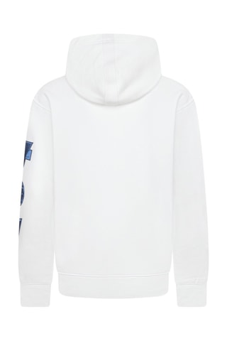 Sweat à capuche See Me Shine - Blanc et bleu