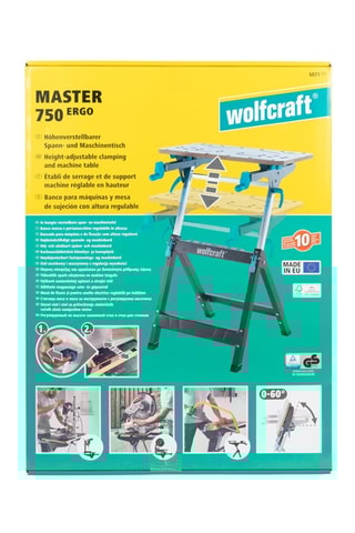 Établi de serrage et de support machine MASTER 750 Wolfcraft