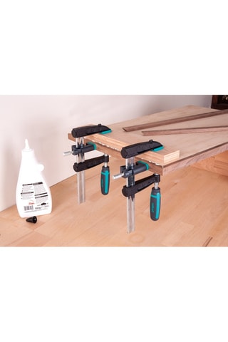 2 prensas para cantos KS 24, para todos los sargentos de fijación Wolfcraft