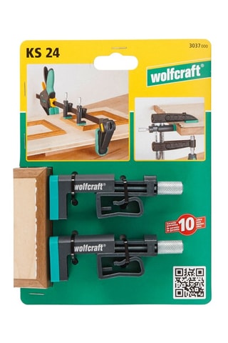 2 prensas para cantos KS 24, para todos los sargentos de fijación Wolfcraft