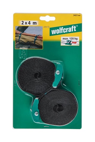 2 sangles de serrage avec came à griffe Wolfcraft