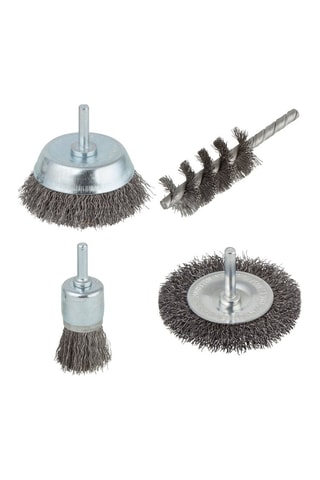4 brosses pour perceuse Wolfcraft