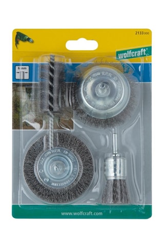4 brosses pour perceuse Wolfcraft